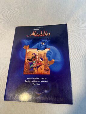 Disney Aladdin Big Note Piano Book 1993 Alan Menken Songbook Vintage